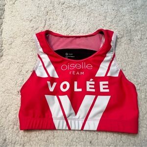 Oiselle Rex and White Athletic Top size S like new